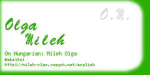 olga mileh business card